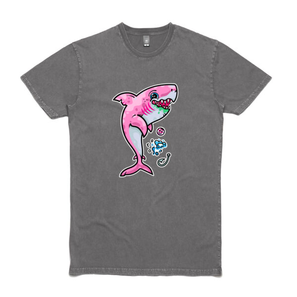 The Pink, friendly Shark of the sea - AS Colour Stone Wash Staple Tee Thumbnail