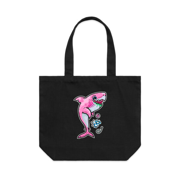 The Pink, friendly Shark of the sea - AS Colour Shoulder Tote Bag Thumbnail