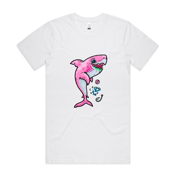 The Pink, friendly Shark of the sea - AS Colour - Organic Cotton Unisex Tee Thumbnail