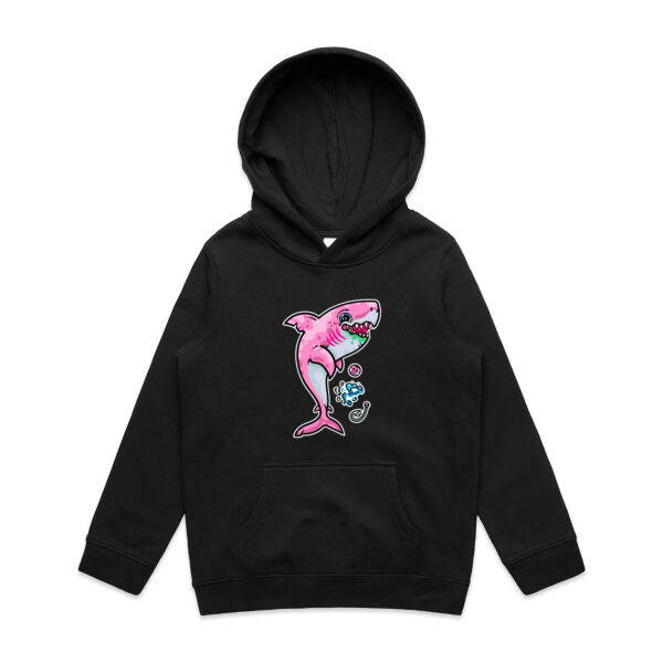 The Pink, friendly Shark of the sea - AS Colour - Youth Supply Hood Thumbnail