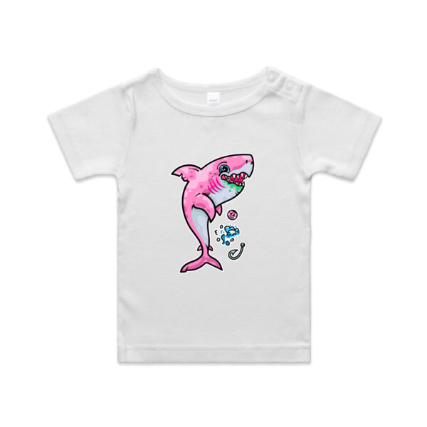 The Pink, friendly Shark of the sea - AS Colour - Organic Infant Wee Tee Thumbnail