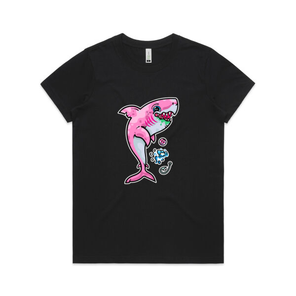 The Pink, friendly Shark of the sea - AS Colour - Organic Women's  Maple Tee Thumbnail