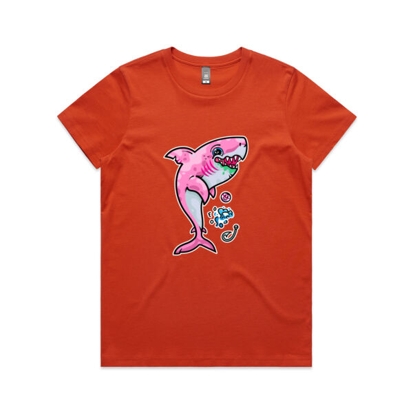 The Pink, friendly Shark of the sea - AS Colour - Women's Maple Tee Thumbnail