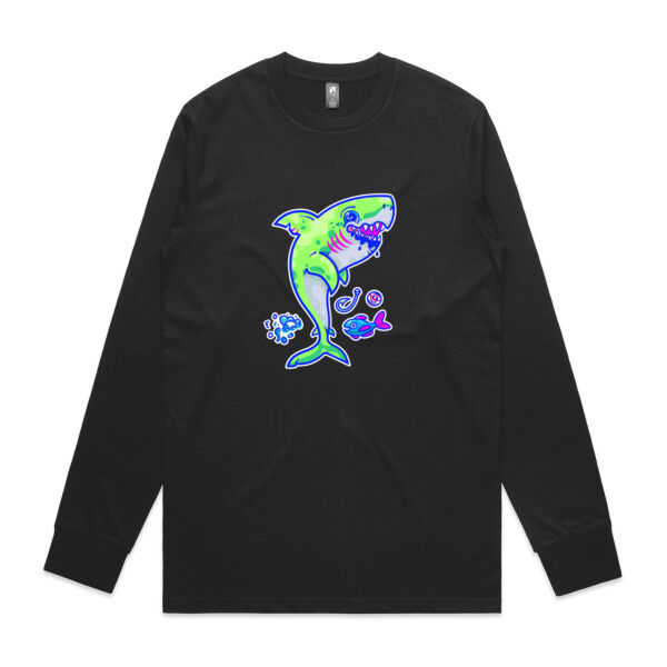 The Lime Green Shark with a Motive - AS Colour - Classic L/S Tee Thumbnail