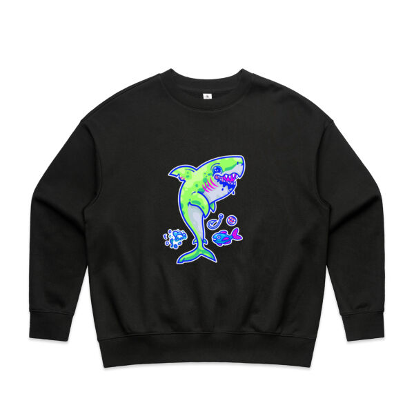 The Lime Green Shark with a Motive - AS Colour - Wo's Heavy Crew Thumbnail