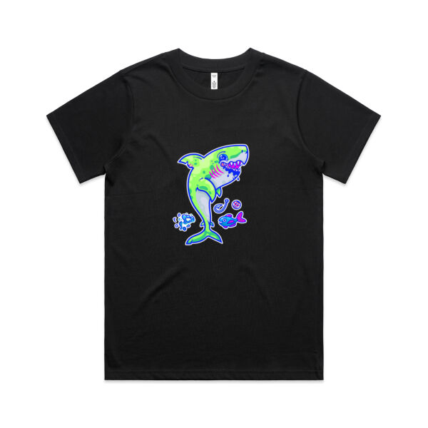 The Lime Green Shark with a Motive - AS Colour - Women's Classic Tee Thumbnail