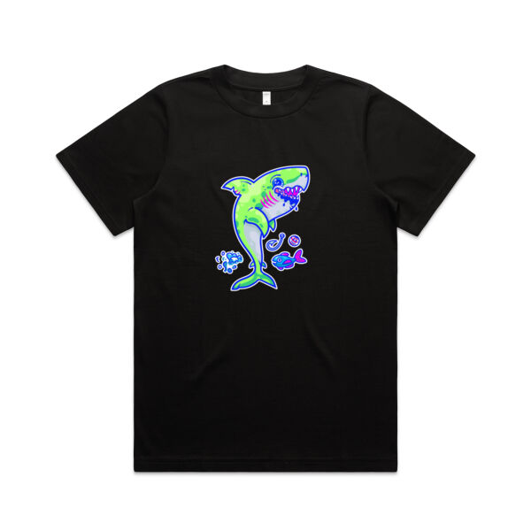 The Lime Green Shark with a Motive - AS Colour - Women's Heavy Tee Thumbnail