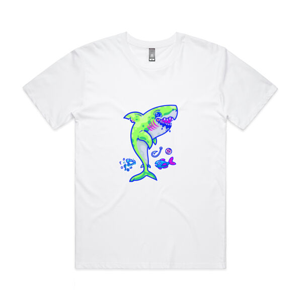 The Lime Green Shark with a Motive - AS Colour - Mens Staple Minus Tee  Thumbnail