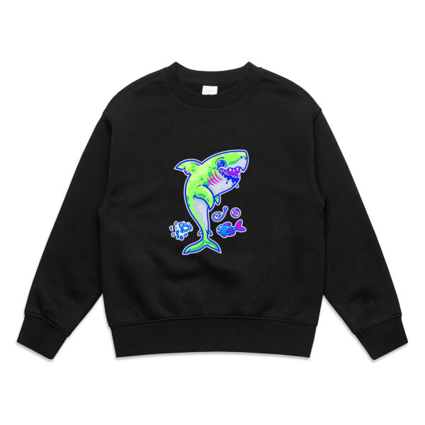 The Lime Green Shark with a Motive - AS Colour - Kids Relax Crew Thumbnail