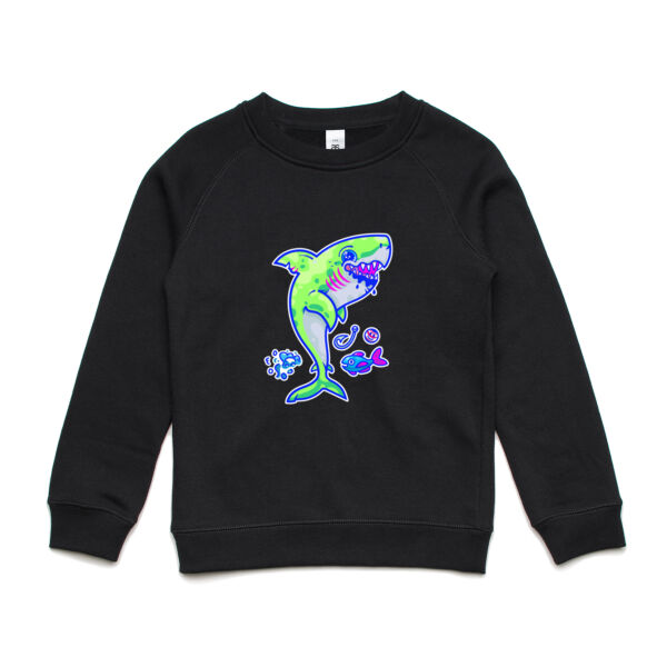 The Lime Green Shark with a Motive - AS Colour - Youth Supply Crew Sweatshirt Thumbnail