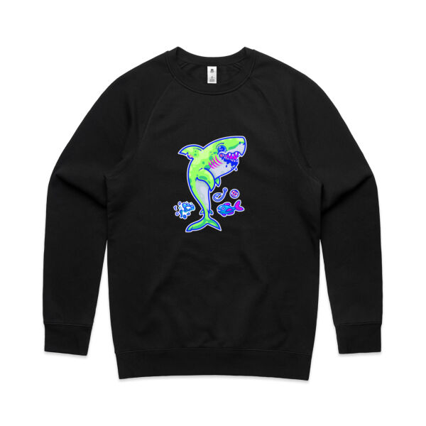 The Lime Green Shark with a Motive - AS Colour - Men's Supply Crew Sweatshirt Thumbnail