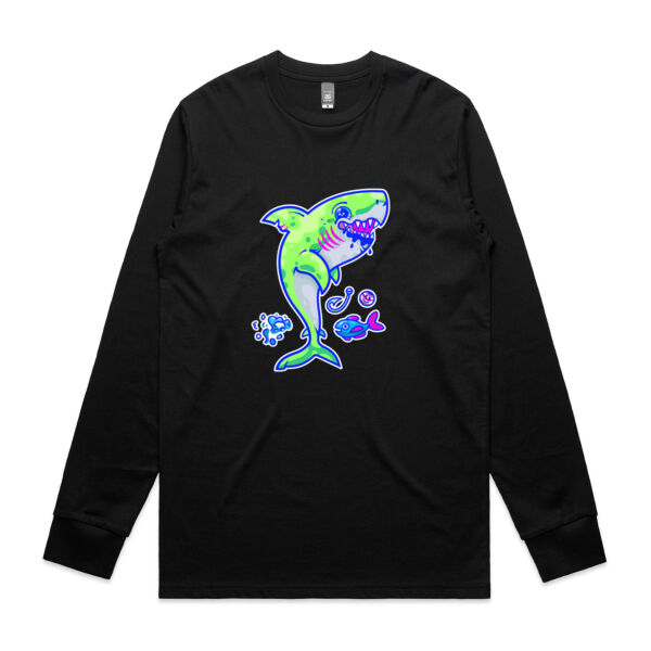 The Lime Green Shark with a Motive - AS Colour -  Men's Staple L/S Tee  Thumbnail