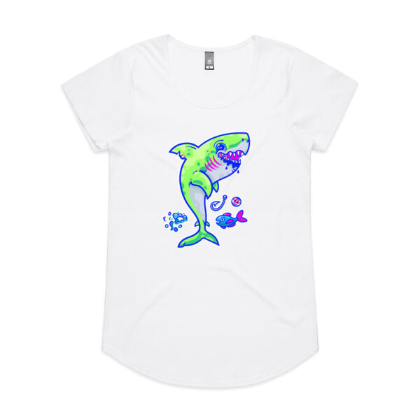 The Lime Green Shark with a Motive - AS Colour - Women's 'Mali' Scoop Tee Thumbnail