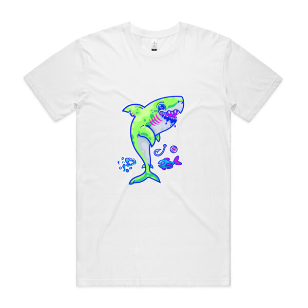 The Lime Green Shark with a Motive - AS Colour - Organic Staple Tee Thumbnail
