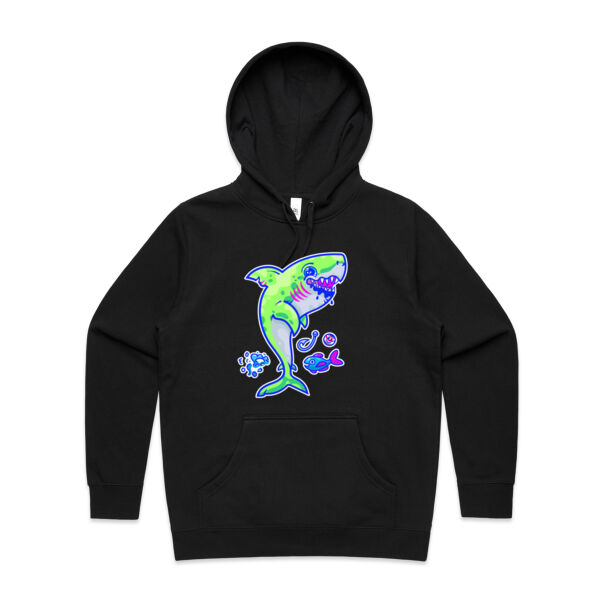 The Lime Green Shark with a Motive - AS Colour - Women's Stencil Hood Thumbnail