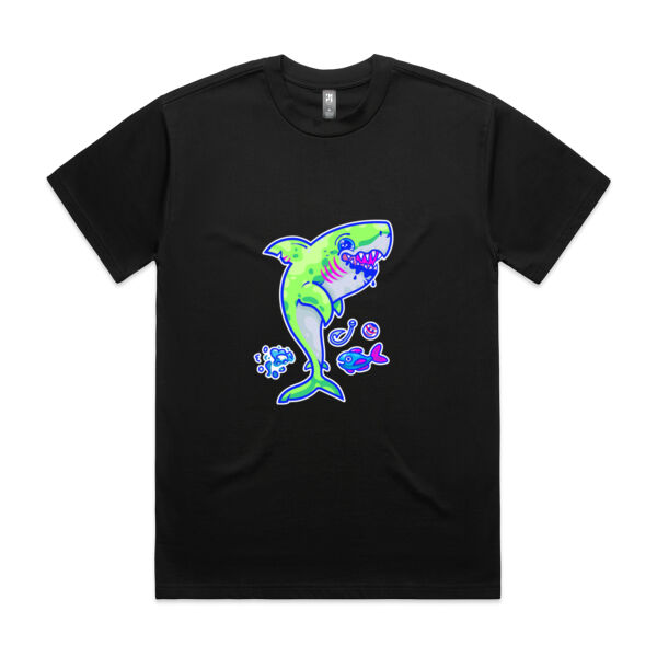 The Lime Green Shark with a Motive - AS Colour - Men's Heavy Tee Thumbnail