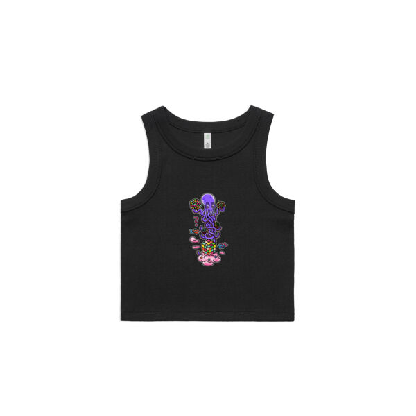 Octo Cube Solver - Version 3 - AS Colour - Wo's Organic Rib Crop Tank Thumbnail
