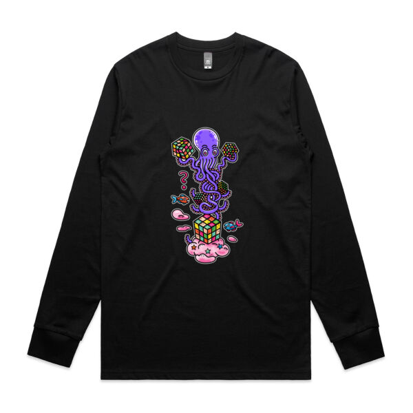 Octo Cube Solver - Version 3 - AS Colour -  Men's Staple L/S Tee  Thumbnail