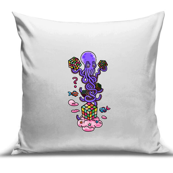 Octo Cube Solver - Version 3 - Cushion Cover - 100% Linen Thumbnail