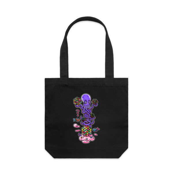 Octo Cube Solver - Version 3 - AS Colour - Canvas Tote 'Carrie' Bag  Thumbnail