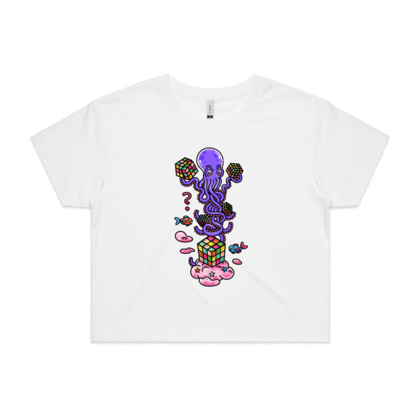 Octo Cube Solver - Version 3 - AS Colour - Women's Crop Tee Thumbnail