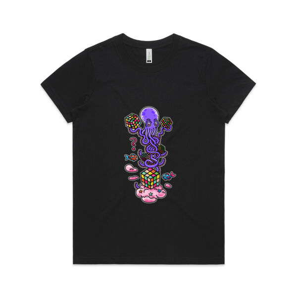 Octo Cube Solver - Version 3 - AS Colour - Organic Women's  Maple Tee Thumbnail
