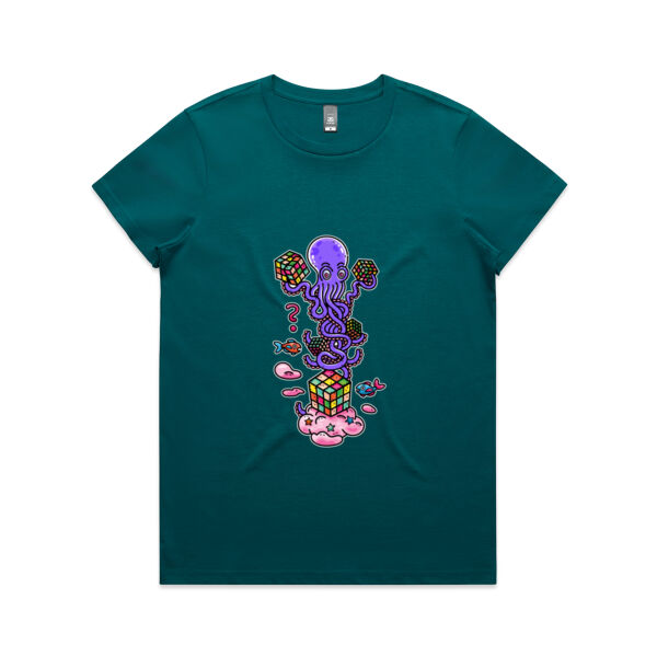 Octo Cube Solver - Version 3 - AS Colour - Women's Maple Tee Thumbnail