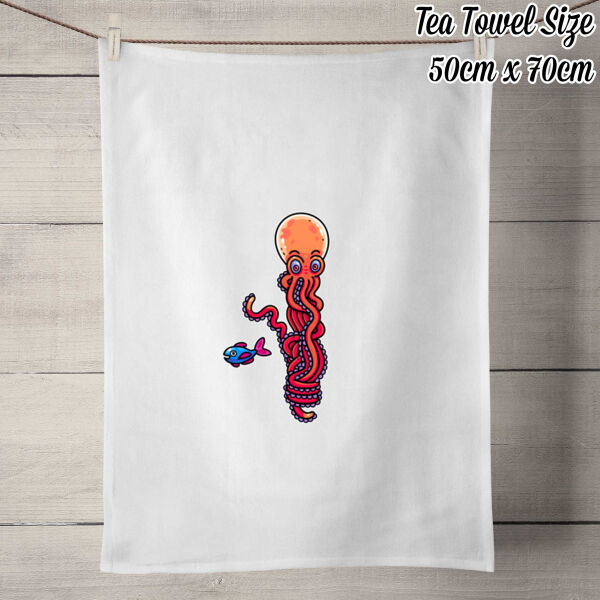Bundled Octo - V2 - 50% Linen Tea Towel - White Thumbnail