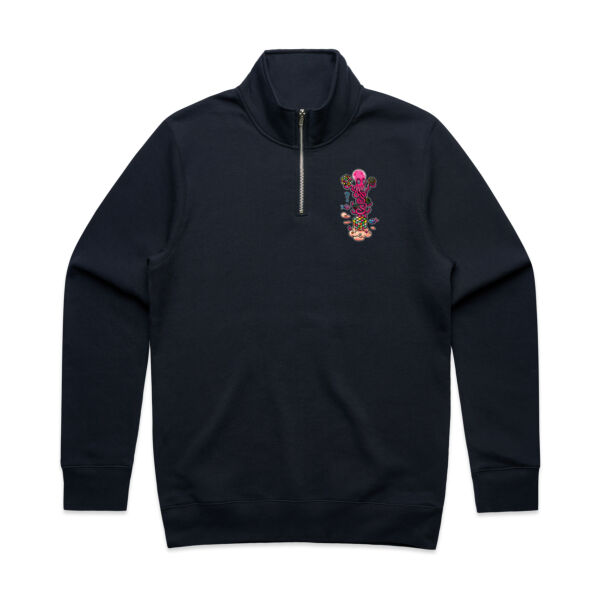 Octo Cube Solver - Version 1 - AS Colour - Stencil Half Zip Crew Thumbnail