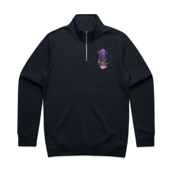 Octo Cube Solver - Version 3 - AS Colour - Stencil Half Zip Crew Thumbnail