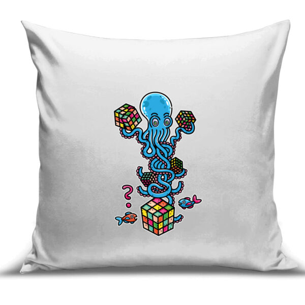 Octo Cube Solver - Version 4 - Cushion Cover - 100% Linen Thumbnail