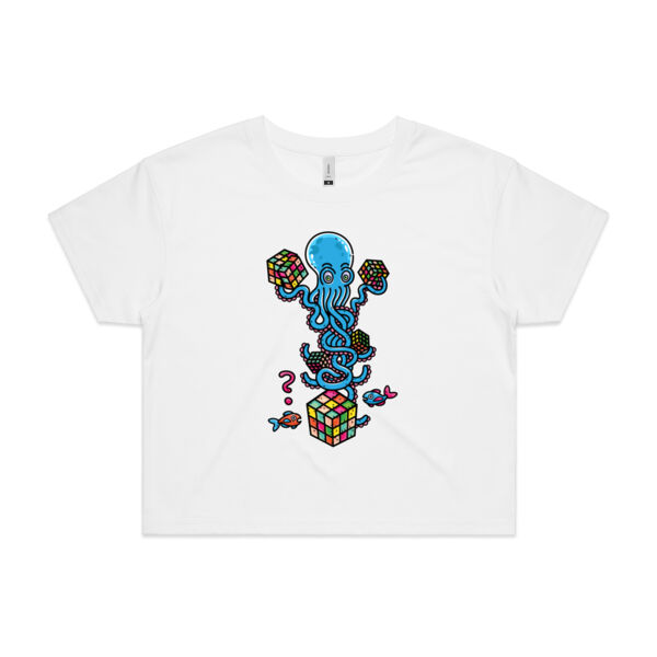 Octo Cube Solver - Version 4 - AS Colour - Women's Crop Tee Thumbnail