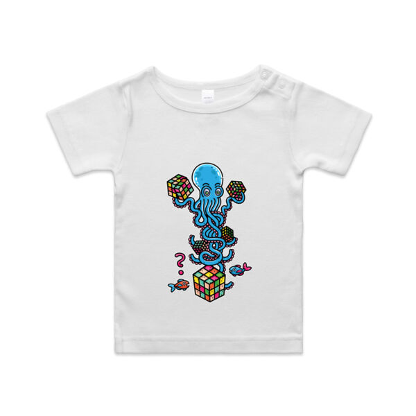 Octo Cube Solver - Version 4 - AS Colour - Organic Infant Wee Tee Thumbnail