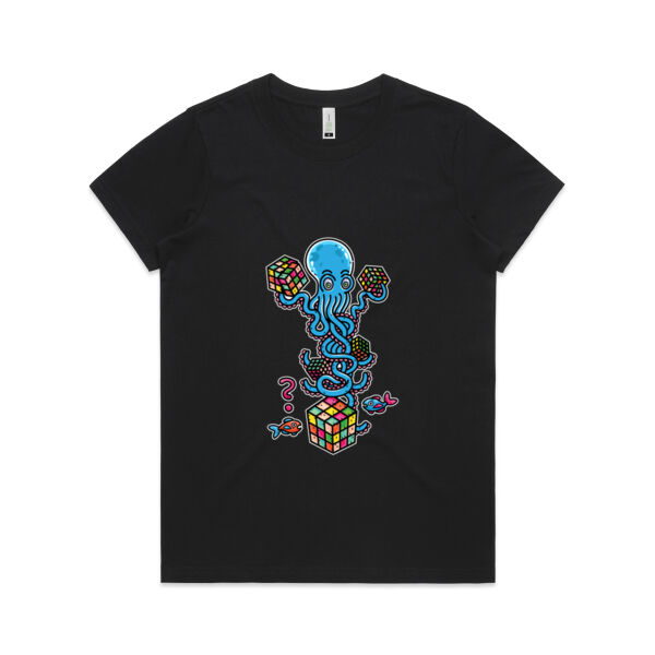 Octo Cube Solver - Version 4 - AS Colour - Organic Women's  Maple Tee Thumbnail