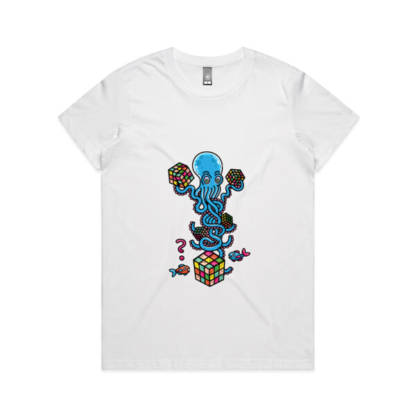 Octo Cube Solver - Version 4 - AS Colour - Women's Maple Tee Thumbnail