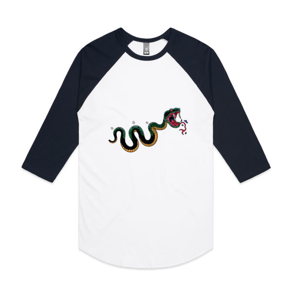 Snake Venom - AS Colour - 3/4 Raglan Baseball Sleeve Tee Thumbnail